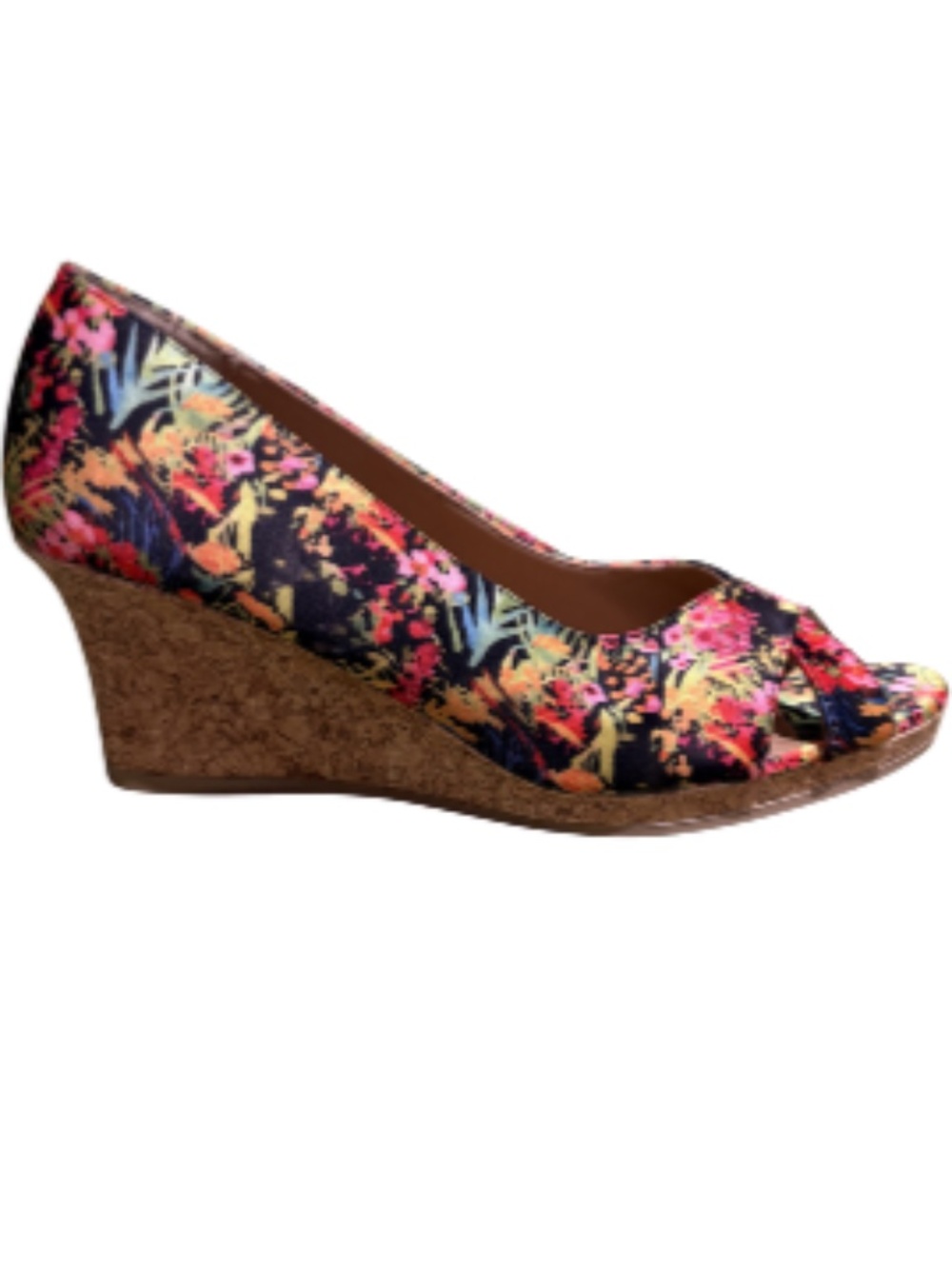 Dexflex Comfort Floral Wedge Heel, Size 9.5